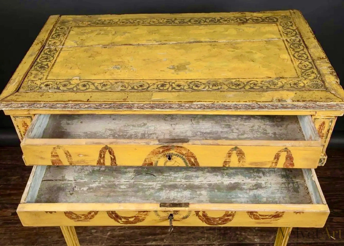 Mesa Estilo Luis XVI Pintada a Mano, Italia Siglo XVIII – vista 4 de 6