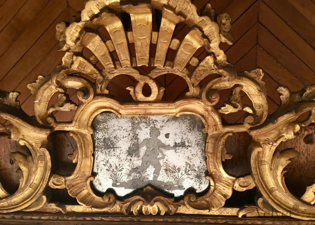 Espejo Veneciano Grabado del Siglo XVII – vista 3 de 4