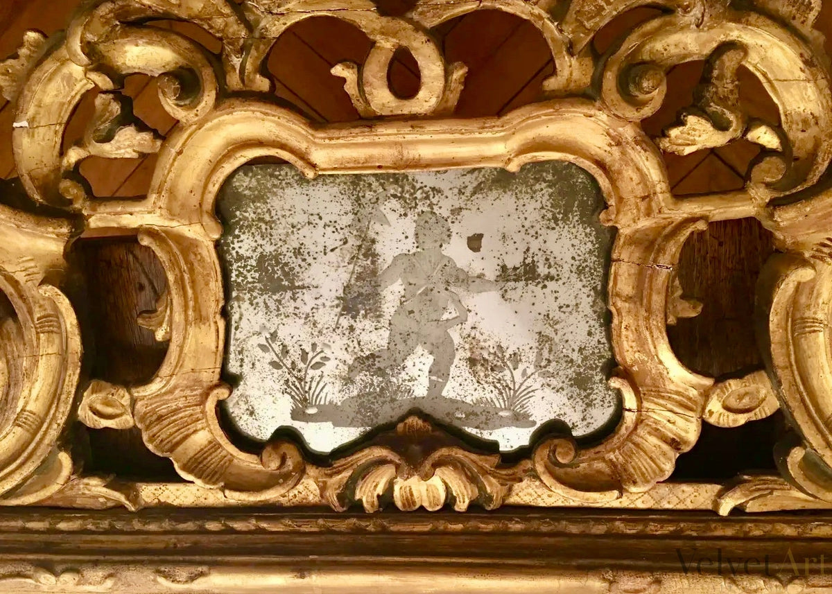 Espejo Veneciano Grabado del Siglo XVII – vista 4 de 4