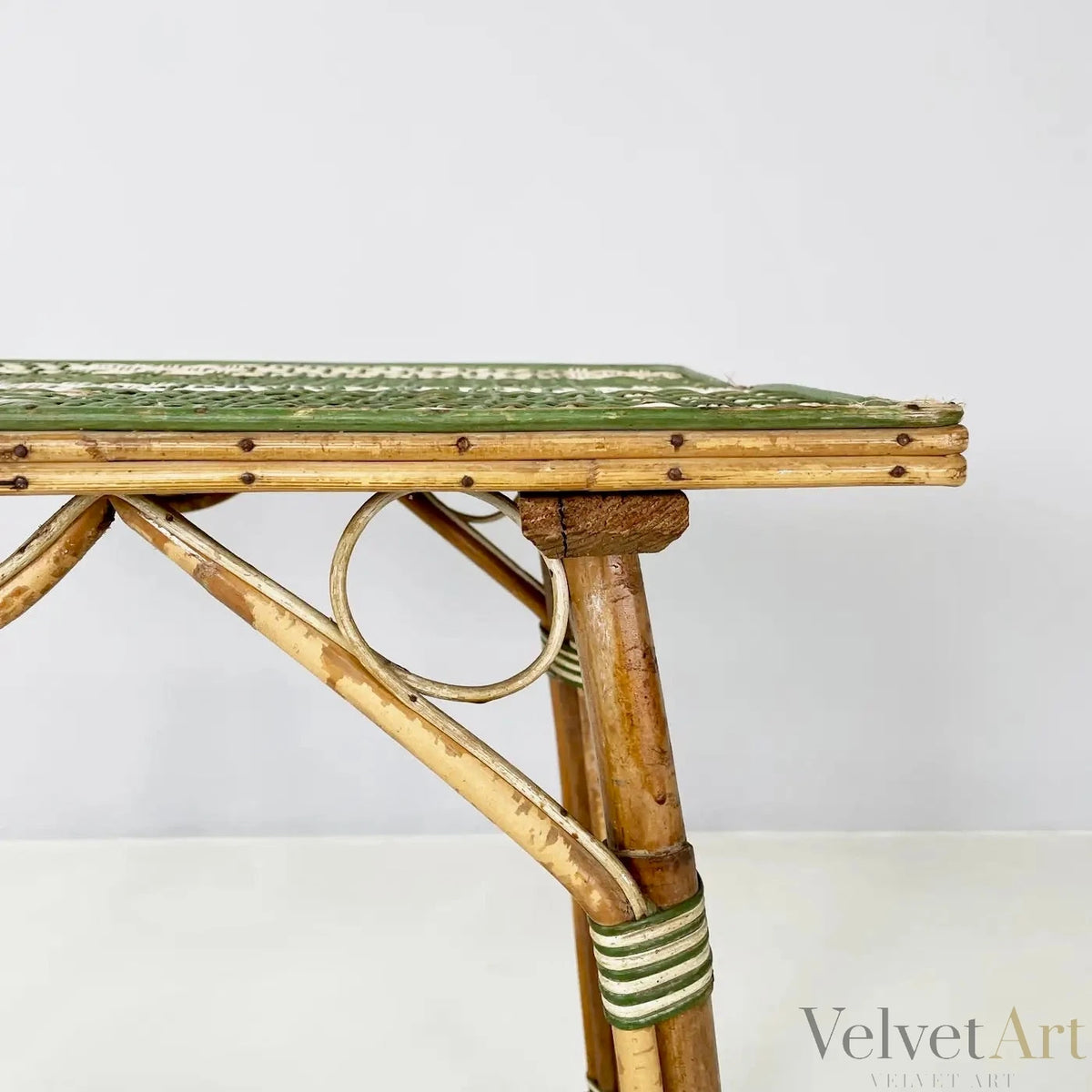 Mesa Italiana Liberty de Ratán de Palazzo Falconi de 1900 – vista 9 de 9