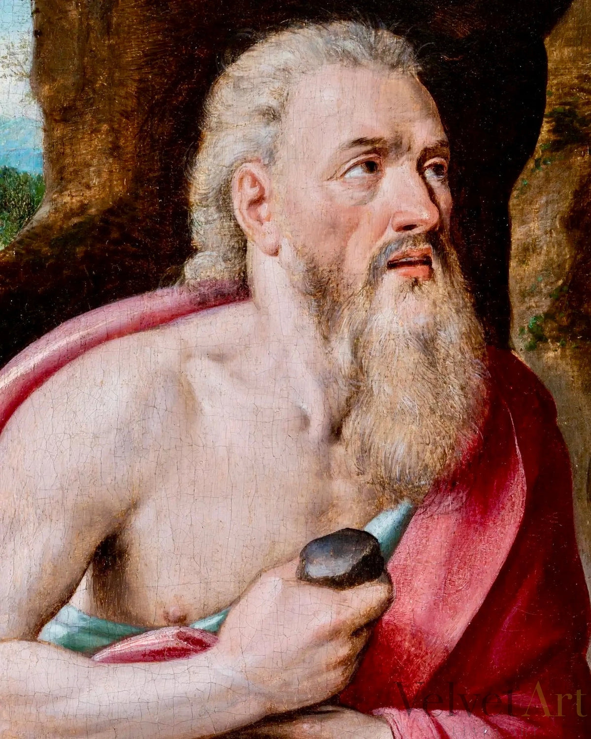 "San Jerónimo" | Círculo de Lambert Van Noort, Escuela de Amberes, ca. 1550
