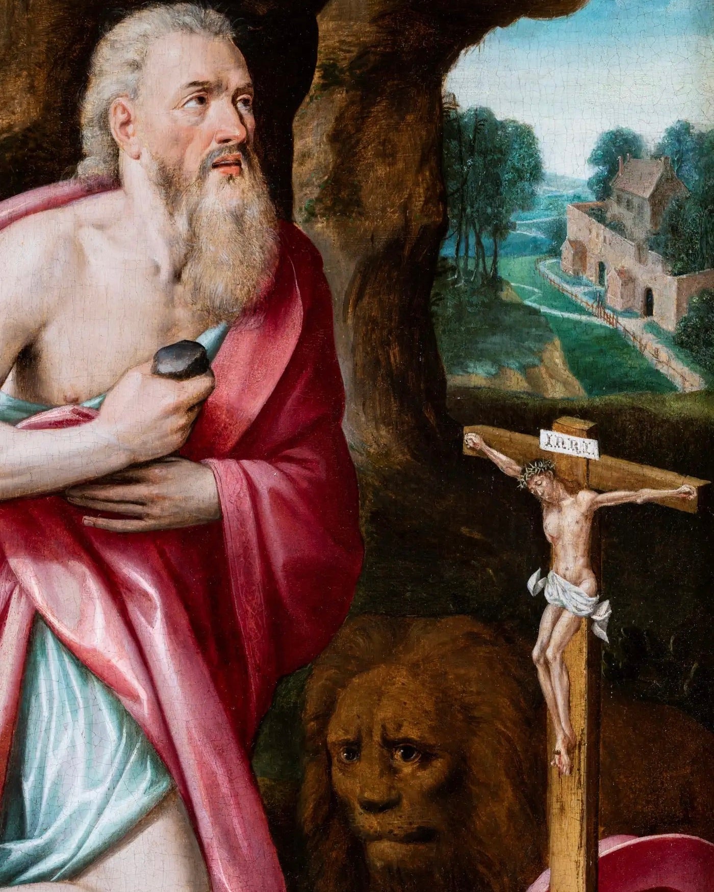 "San Jerónimo" | Círculo de Lambert Van Noort, Escuela de Amberes, ca. 1550