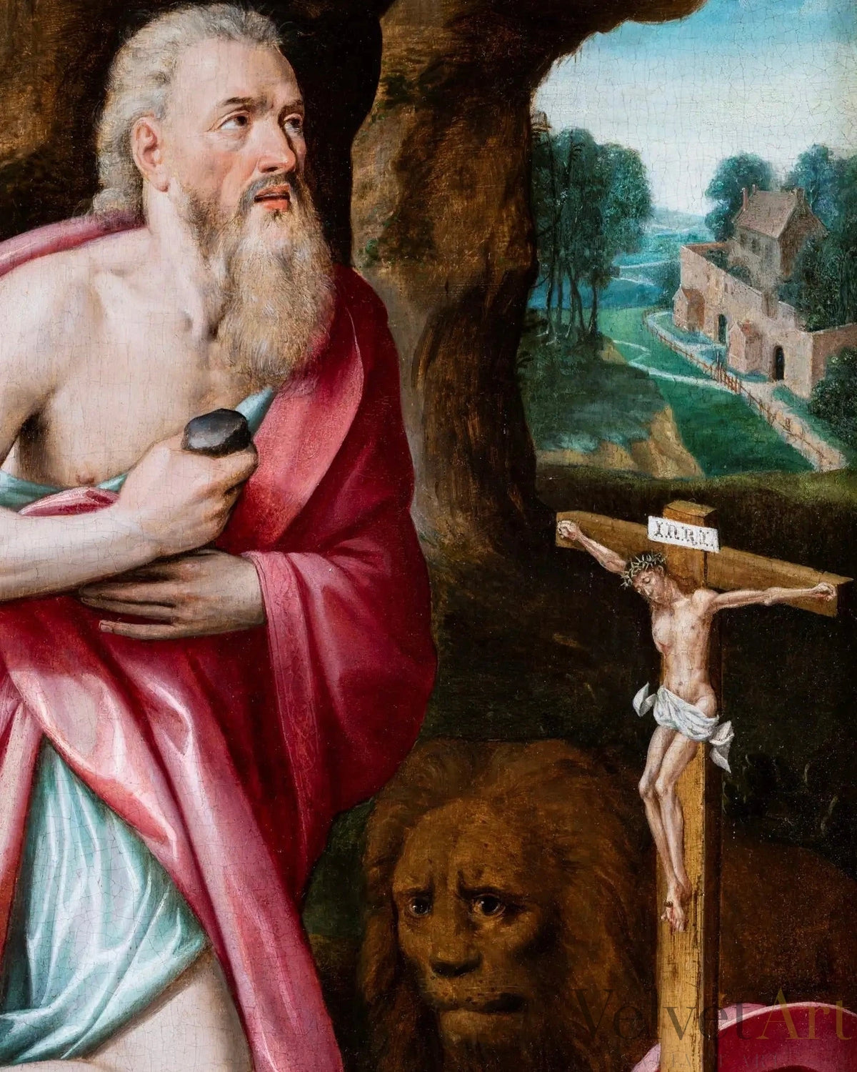 "San Jerónimo" | Círculo de Lambert Van Noort, Escuela de Amberes, ca. 1550