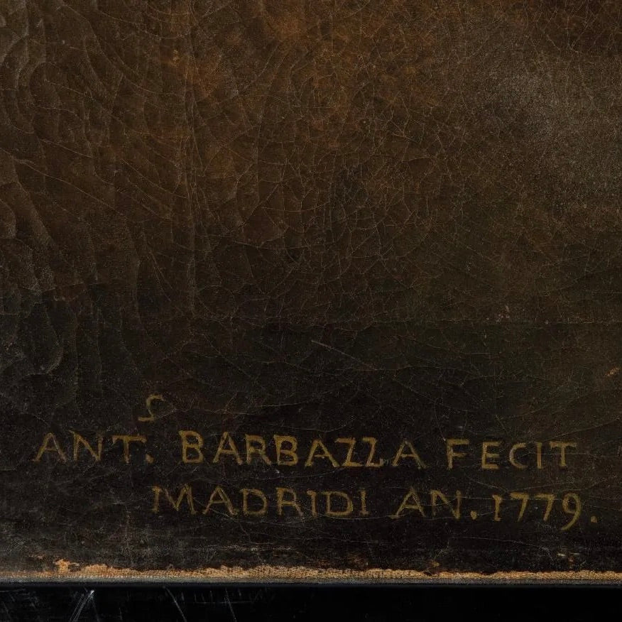 Antonio Giovanni Barbazza | "La Virgen María Bendecida por Dios Padre" | Óleo sobre Lienzo, Siglo XVIII