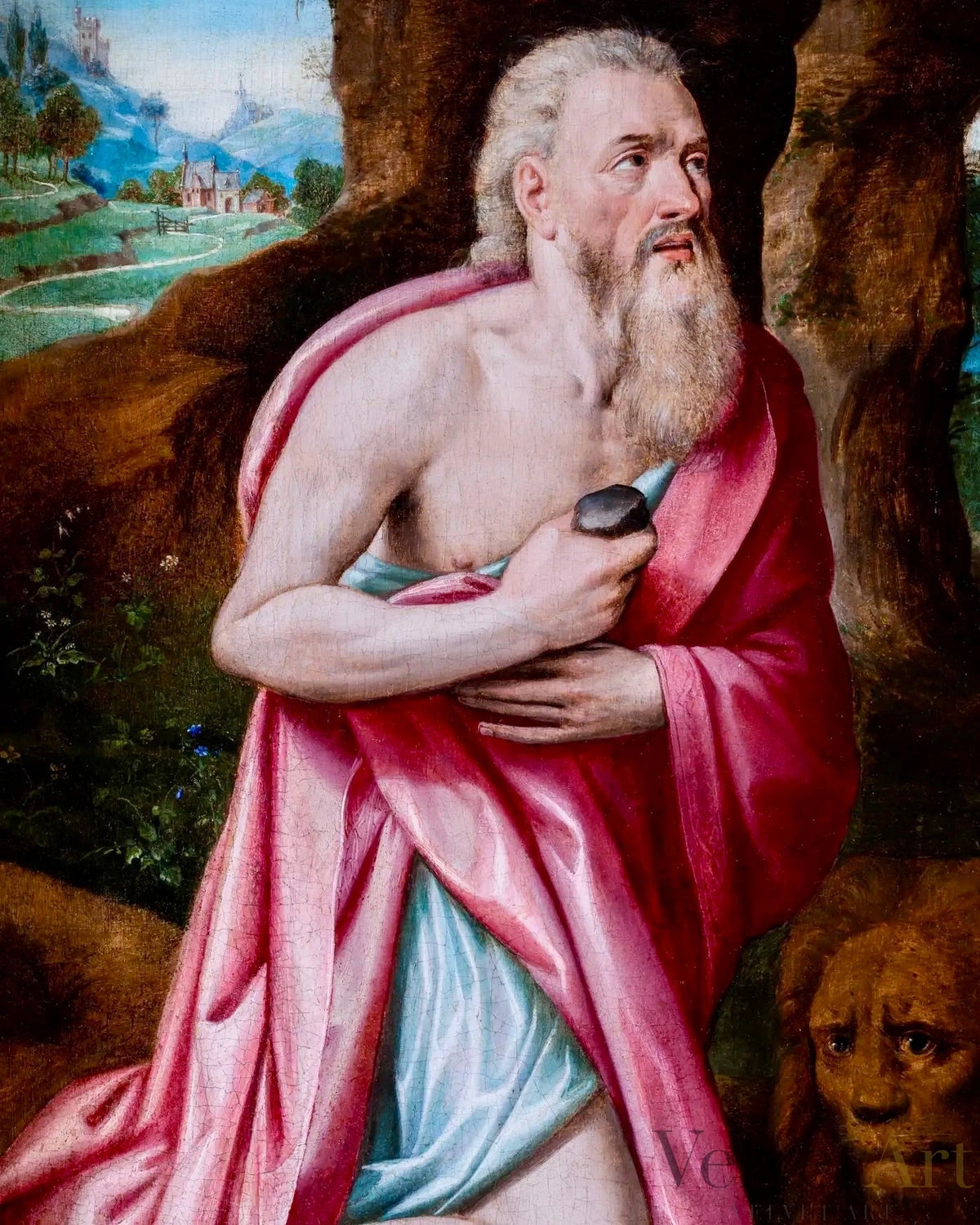 "San Jerónimo" | Círculo de Lambert Van Noort, Escuela de Amberes, ca. 1550