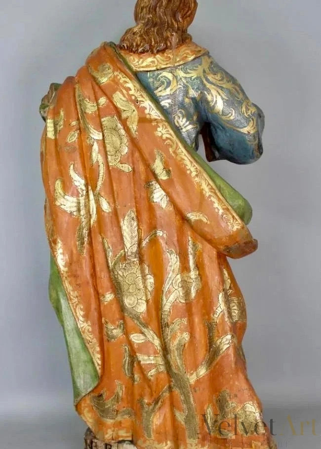 San José con el Niño, Escultura de Madera Policromada, Escuela Española Siglo XVIII – vista 7 de 12