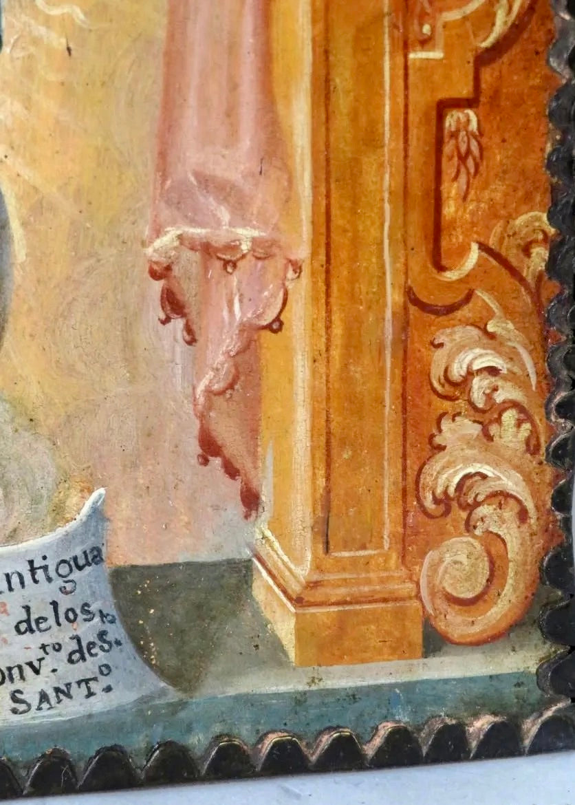 "Nuestra Señora de los Milagros" | Óleo sobre Tabla | Escuela Española, siglo XVIII