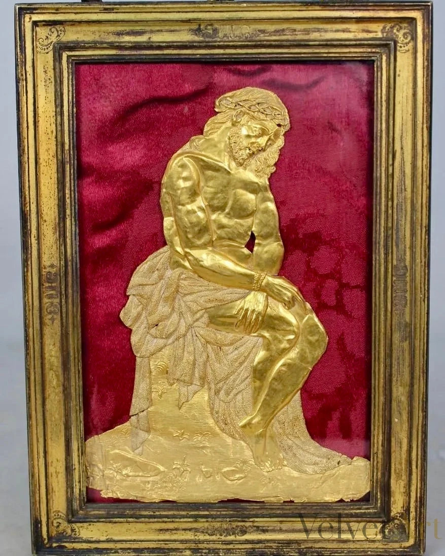 Cristo de la Humildad y Paciencia en Relieve de Oro Amarillo 18k, Siglo XVII – vista 3 de 7