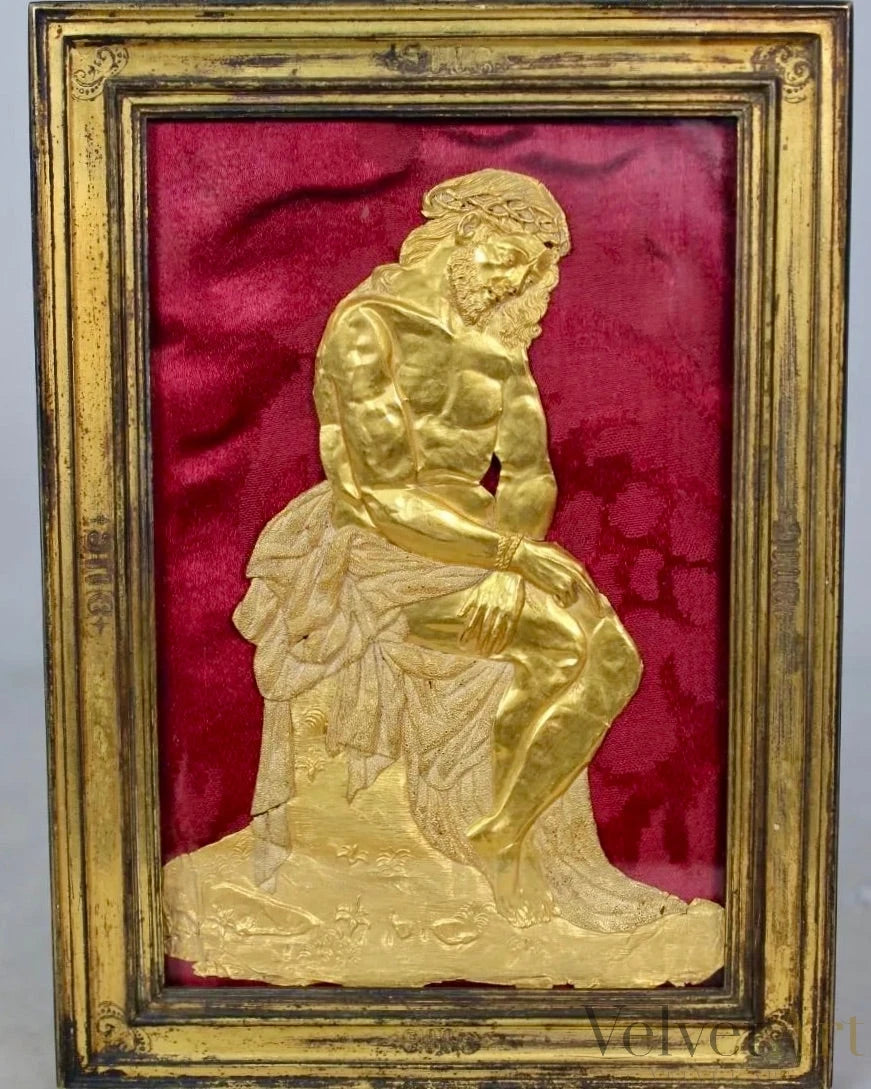 Cristo de la Humildad y Paciencia en Relieve de Oro Amarillo 18k, Siglo XVII – vista 2 de 7