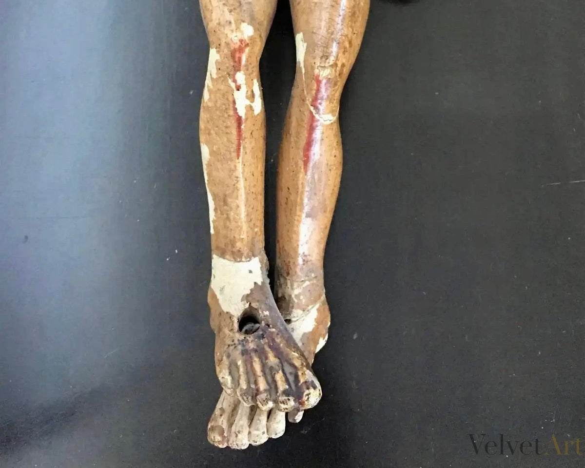 Cristo Crucificado en Madera Tallada, España, 1780 – vista 5 de 7