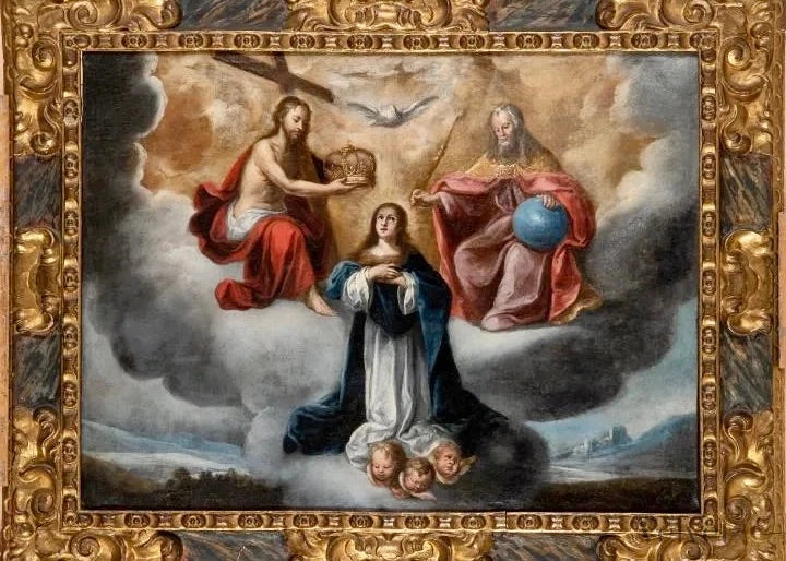 Bernardo Germán Llorente (Sevilla, 1680-1759) | Coronación de la Virgen por la Santísima Trinidad
