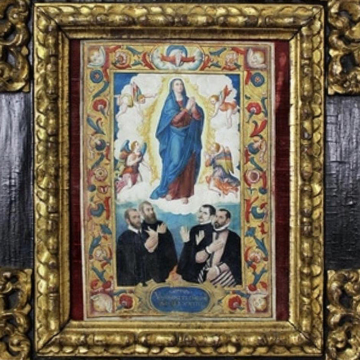 “Inmaculada con Donantes” | Pintura sobre Vitela | España, finales del siglo XVI