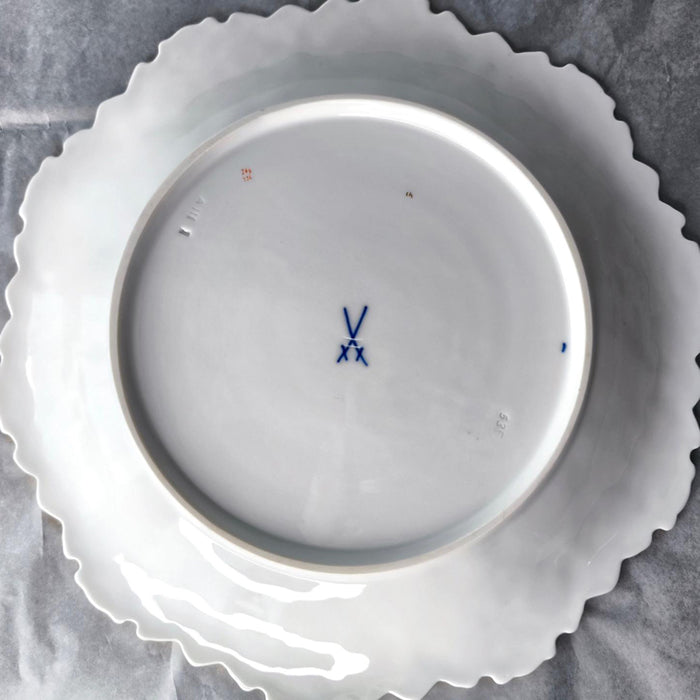 Plato de Porcelana Meissen con Borde de Oro