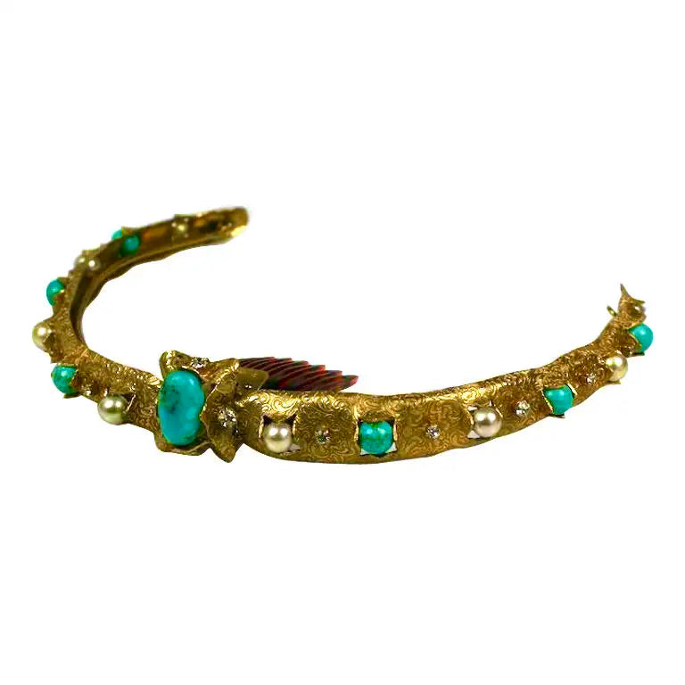 Chanel Diadema de Turquesas y Perlas de los Años 60