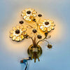 Aplique Palwa Cristal Floral | Alemania, 1960