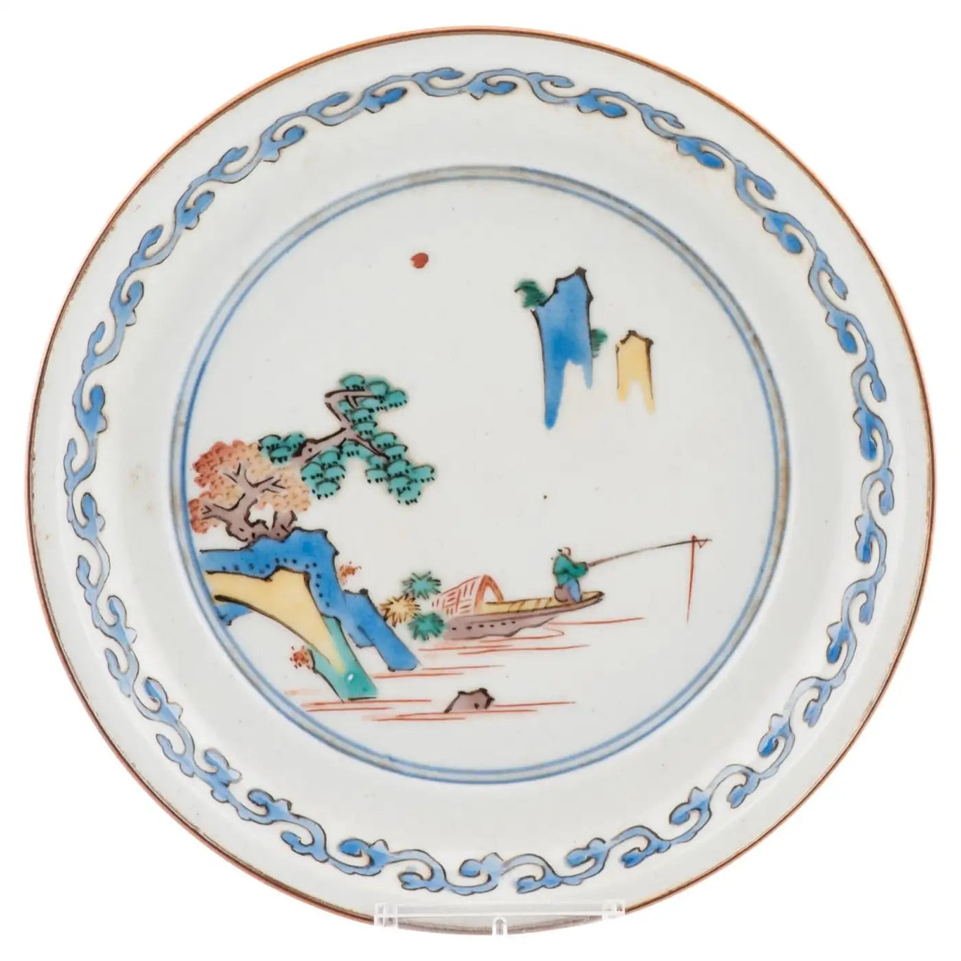 Antiguo Plato Japonés Ko-Kutani | Periodo Edo | Japón 1640-1660