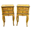 “Mesas Auxiliares Chinoiserie” Italia 1910 | Mueble Pintado con Pátina Original