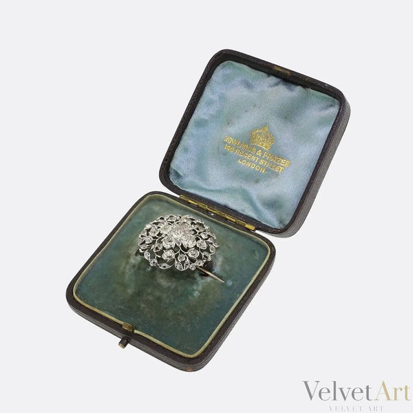 Broche Georgiano Floral de Diamantes de 1780