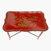 Mesa Roja de Bambú  | Chinoiserie | Francia, 1960