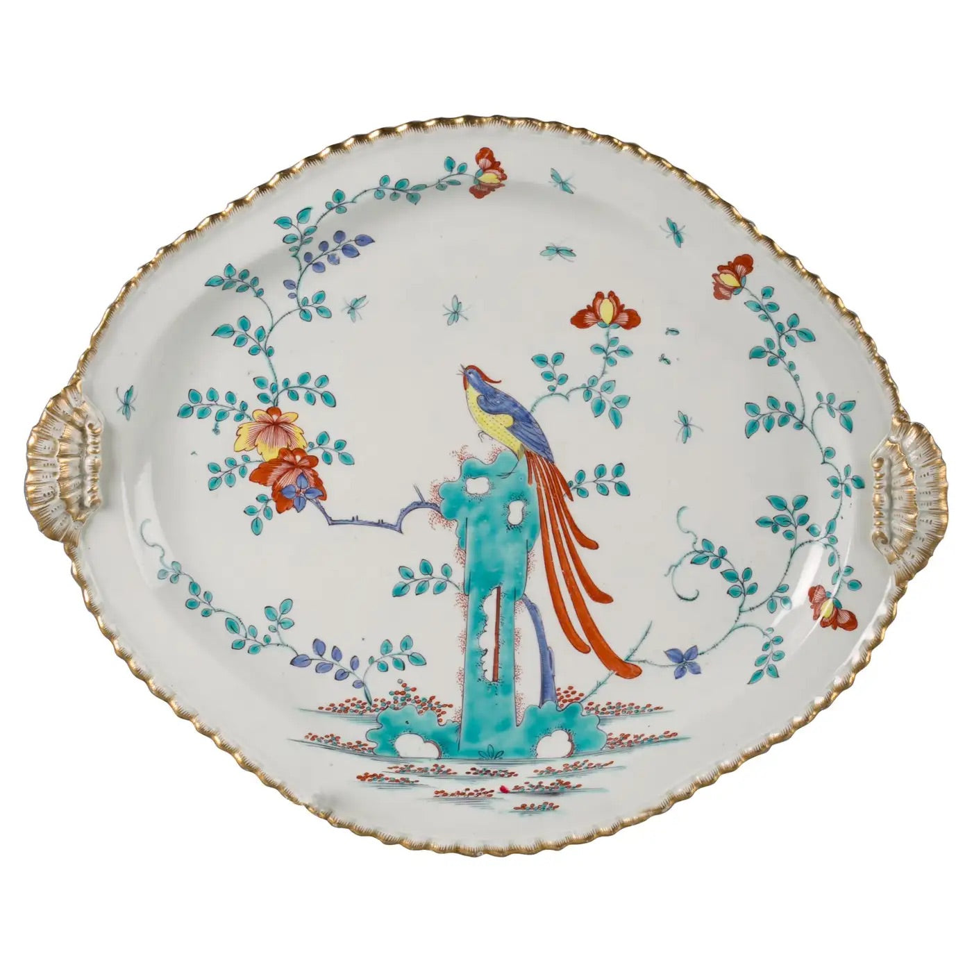Fuente de Porcelana Inglesa Worcester, 1760