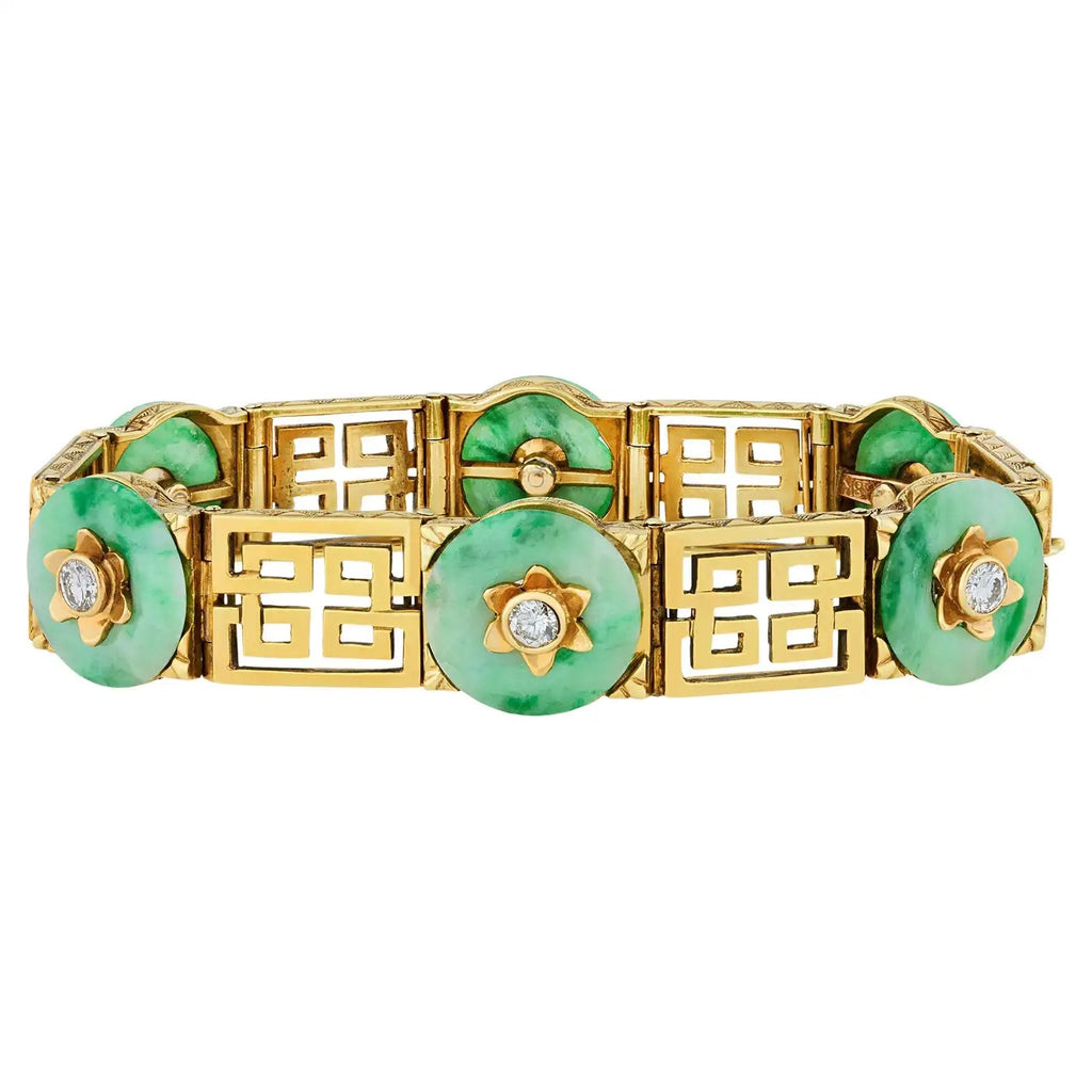 Tiffany & Co. Pulsera de Jade y Diamantes, 18 Kt