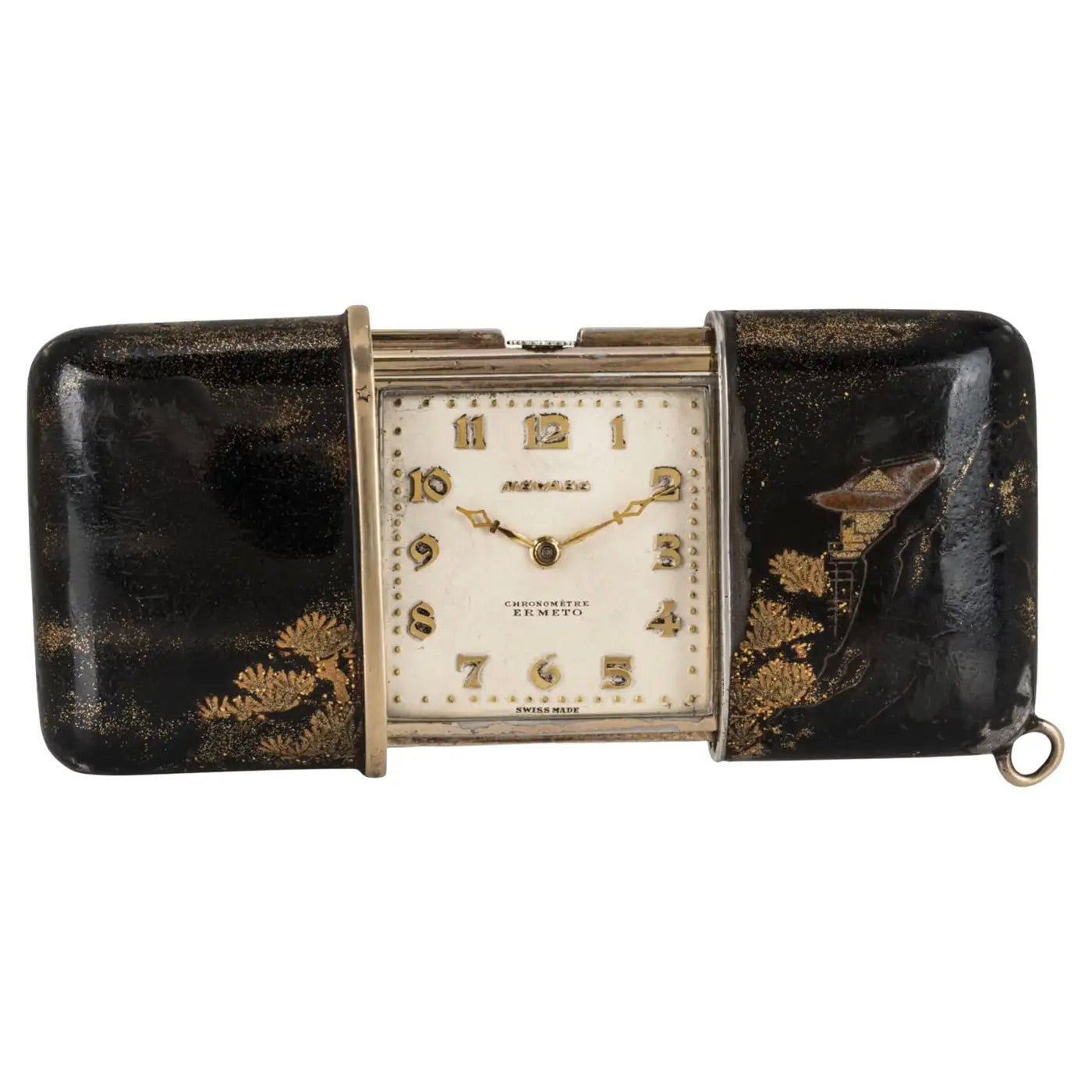 Raro Reloj Movado de Bolsillo | Maki-E Ermeto de Cuerda Manual C1929