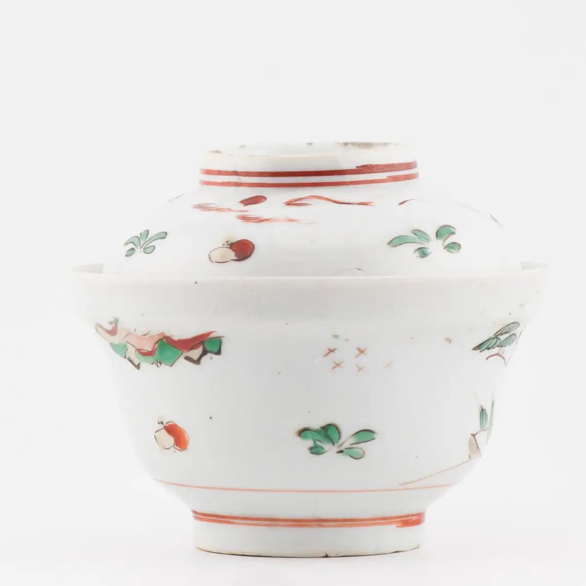 Cuenco Wucai | Ko-Akae con Tapa | Periodo Chongzhen | China, 1600