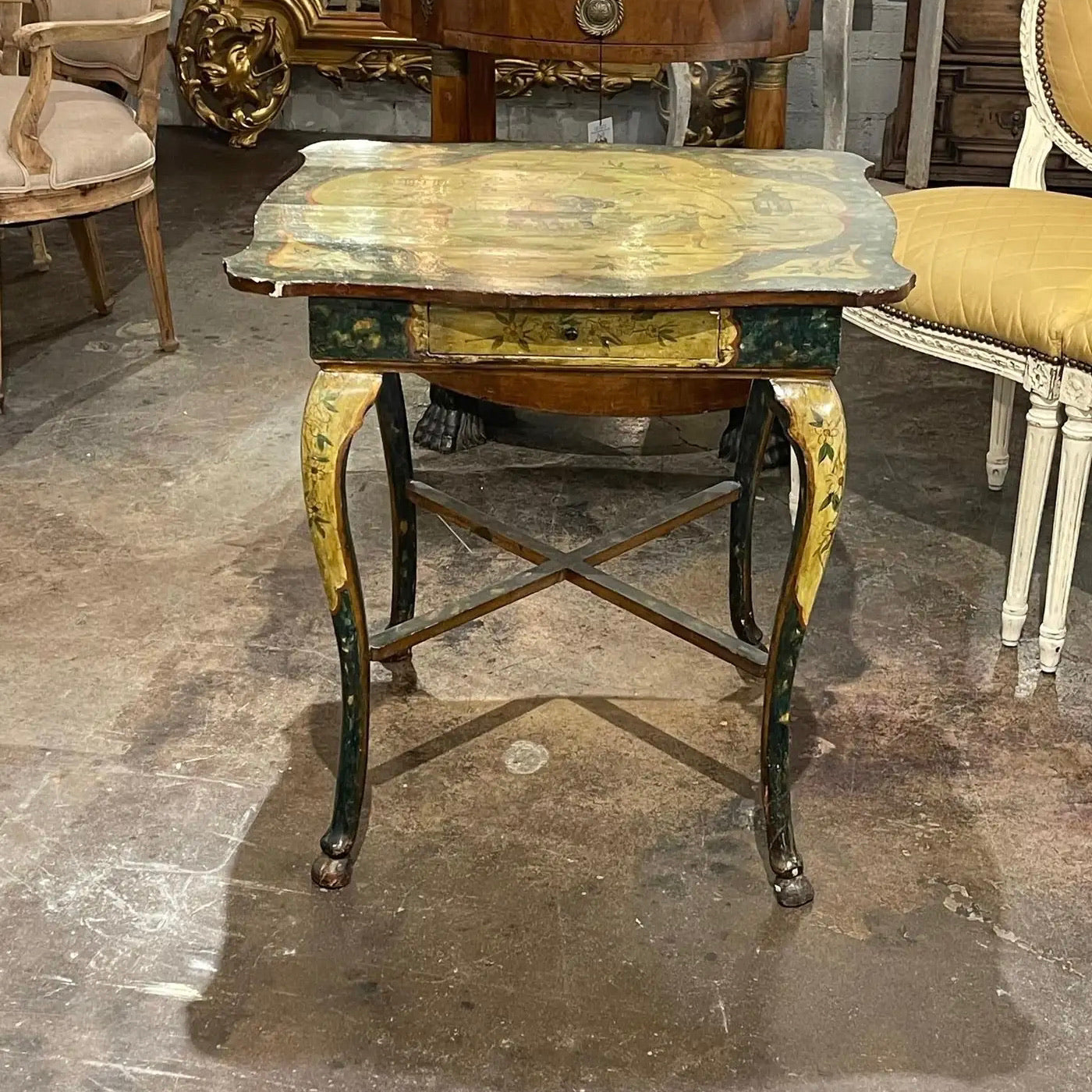 Mesa Pintada al Estilo Chinoiserie | Italia, 1880
