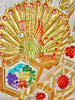 Kimono Ceremonial Japonés de Seda Bordada con Pavos Reales | Siglo XIX