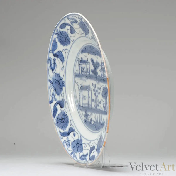 Plato de Porcelana China Ming | Casa Europea, 1635-1650