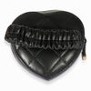 Chanel | Monedero Negro Acolchado de Piel con Forma de Corazón