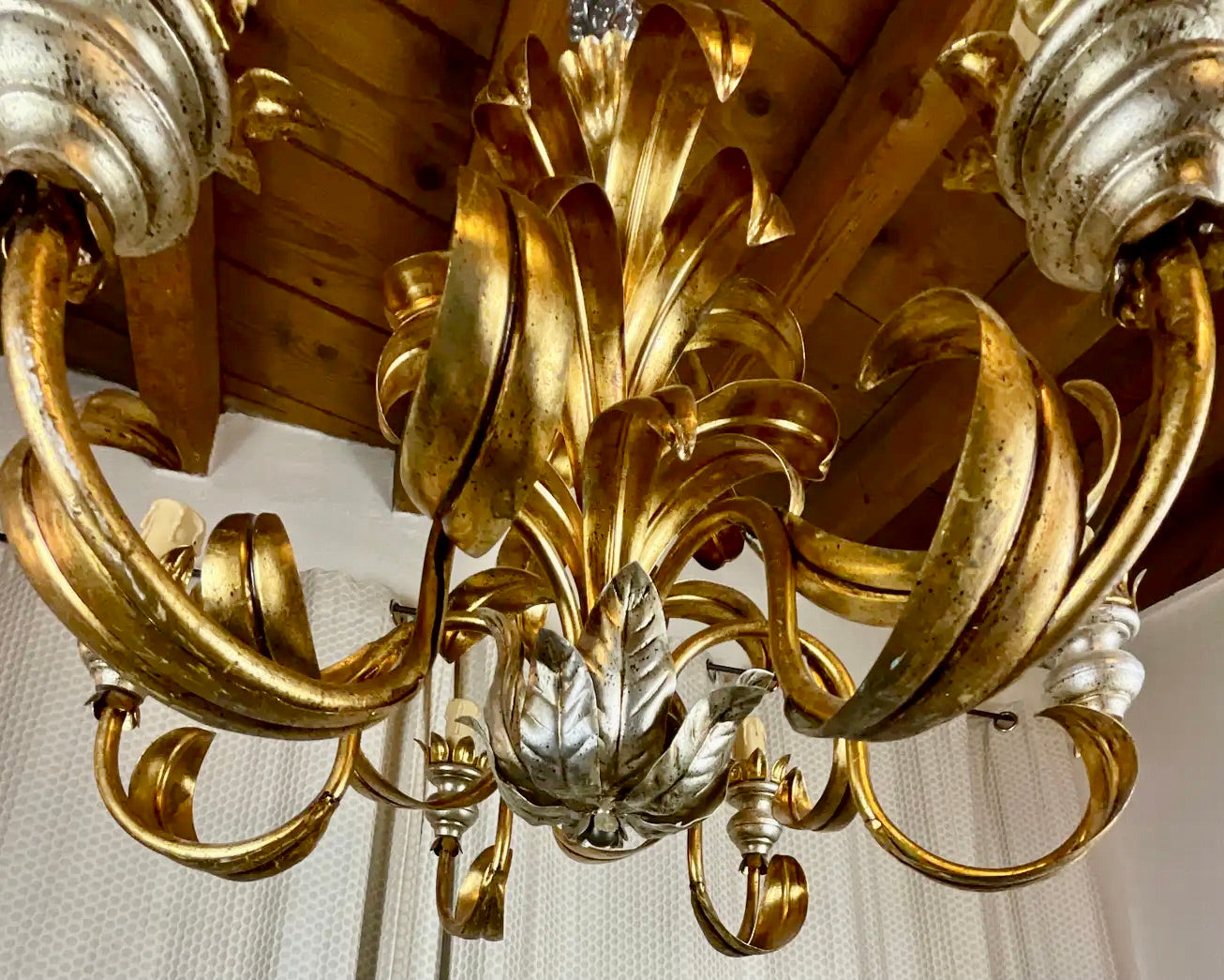 Lámpara de Araña Francesa Estilo Maison Jansen