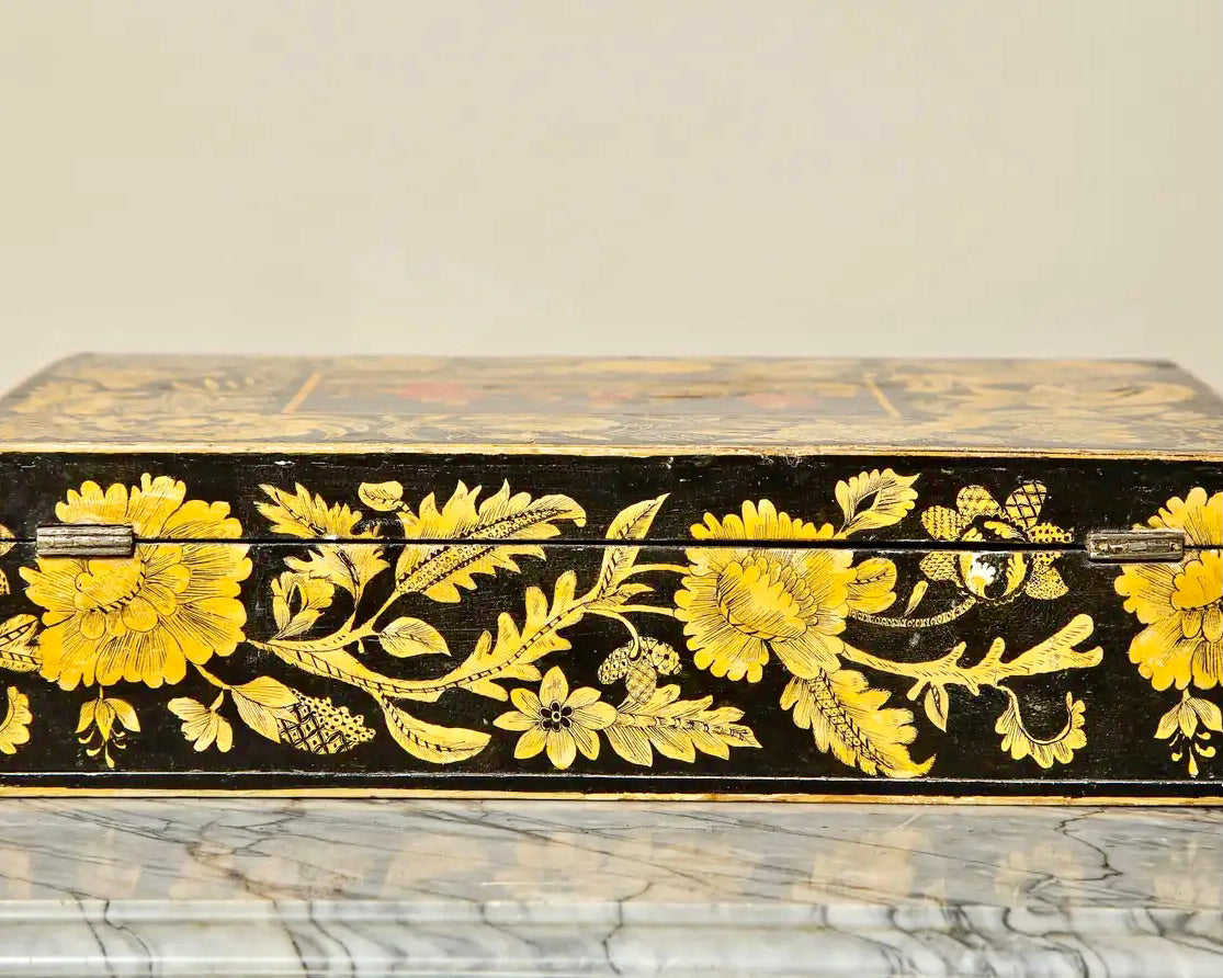 Caja para Plumas | Decoración Chinoiserie | Estilo Regencia | Inglaterra, 1820