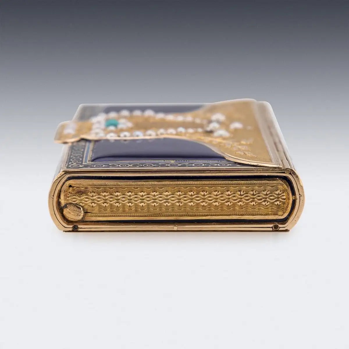 Caja Musical Rémond de Oro, Perlas y Esmalte | Suiza, 1800