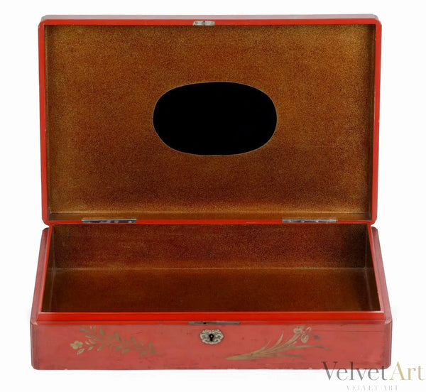 “Caja Masónica Japonesa” de Laca Roja | Exportación Kioto-Nagasaki 1800