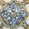 Cuatro Azulejos Barrocos Portugueses | Siglo XVII | 1630–1680