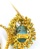 Broche Flor de Oro con Diamantes y Turquesas David Webb