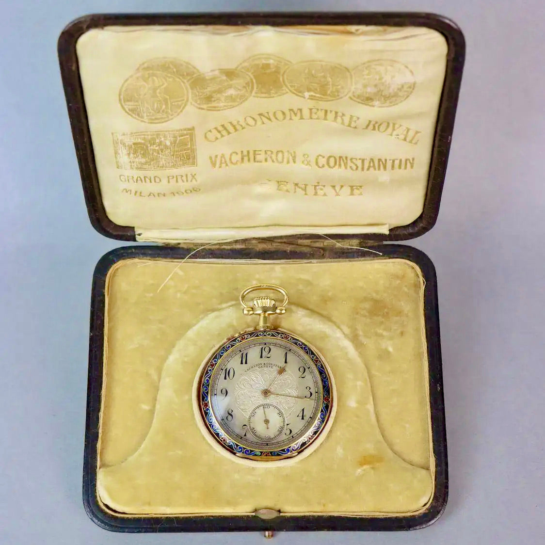 Vacheron Constantin Esmaltado | Reloj de Bolsillo de Oro