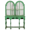 Vitrina Europea de Roble Pintado sobre Peana de 1840