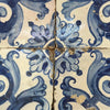 Cuatro Azulejos Portugueses del Siglo XVII: Cerámica Barroca Original para Colección