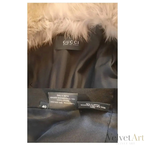 Gucci | Abrigo de Piel con Cinturón | Otoño Invierno 2017