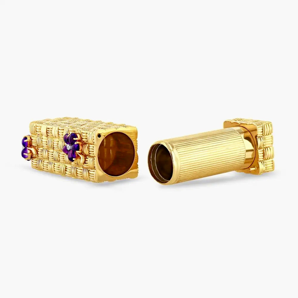 Veradura Porta-Barra de Labios de Oro Amarillo de 1940