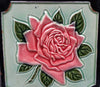Azulejo "Rosa" Mayólica de colección Art Nouveau