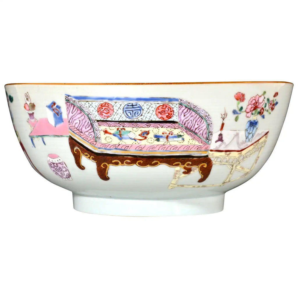 Cuenco de Porcelana China de Exportación Famile Rose
