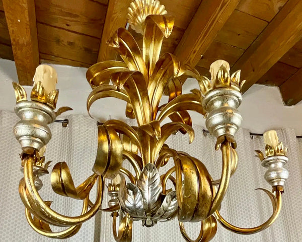 Lámpara de Araña Francesa Estilo Maison Jansen