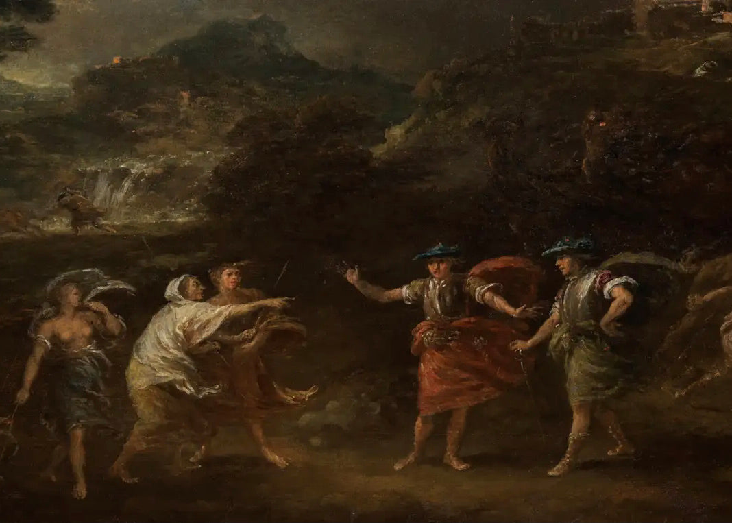 Francesco Zuccarelli | Macbeth y las Tres Brujas | Pintura sobre Tabla | 1760