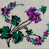 Toalla Flores Moradas Punto de Cruz. Rumanía, 1950