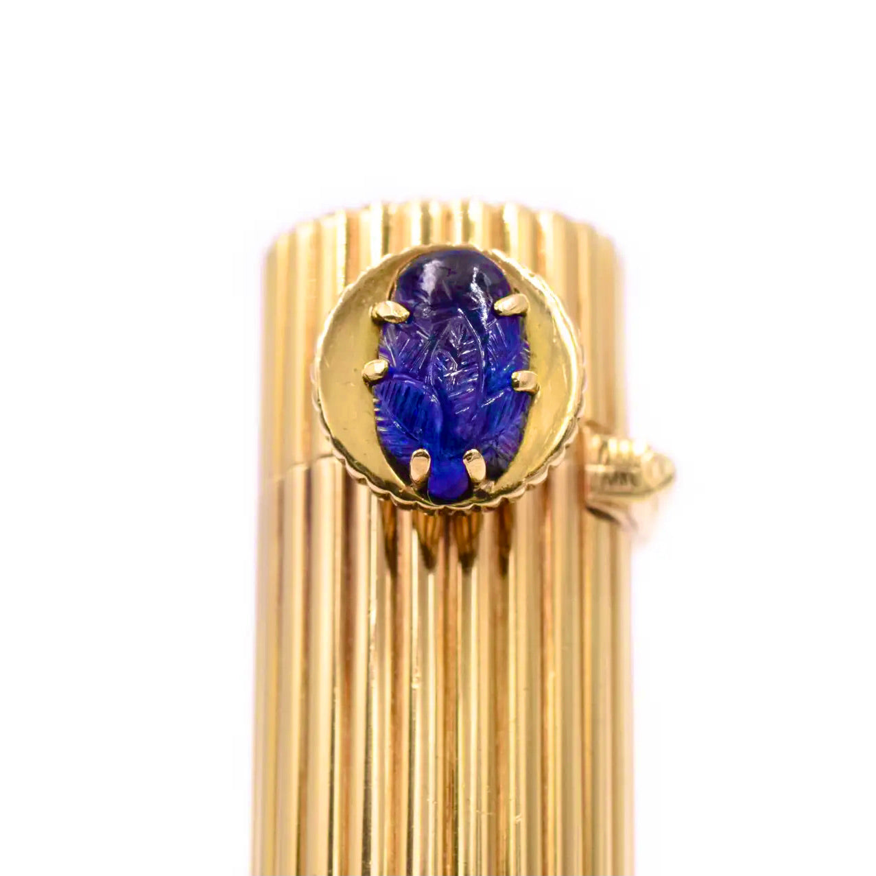Cartier | Porta-Barra de Labios de Oro, Rubí y Zafiro de 1950
