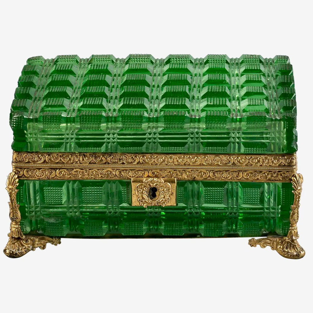 Caja Rusa Verde de Vidrio y Bronce, 1825