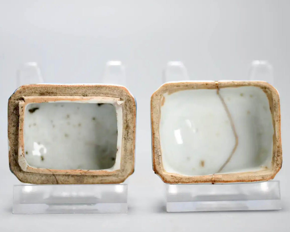 Recipiente de Incienso de Porcelana China en Forma de Cesta, Periodo Tianqi, Siglo XVII